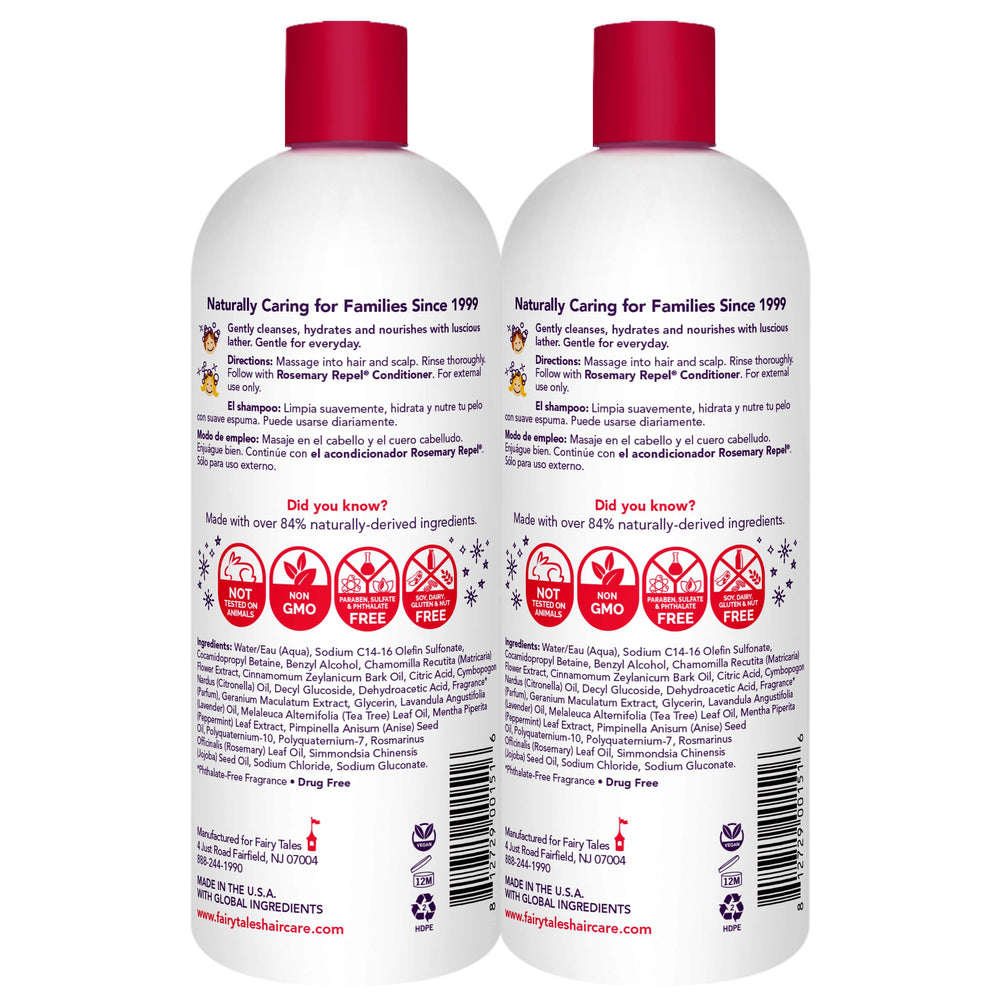 Fairy Tales Rosemary Repel shampoo being used by a child during bath for gentle cleansing
