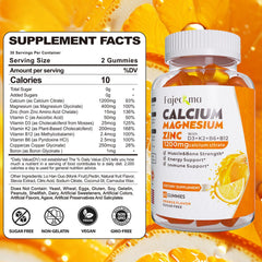 Fajeckma gummies close-up showing orange flavor for easy swallowing