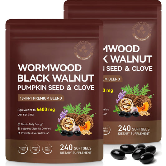 FANSHI Wormwood Black Walnut Clove Cleanse bottle front displays herbal digestive support.