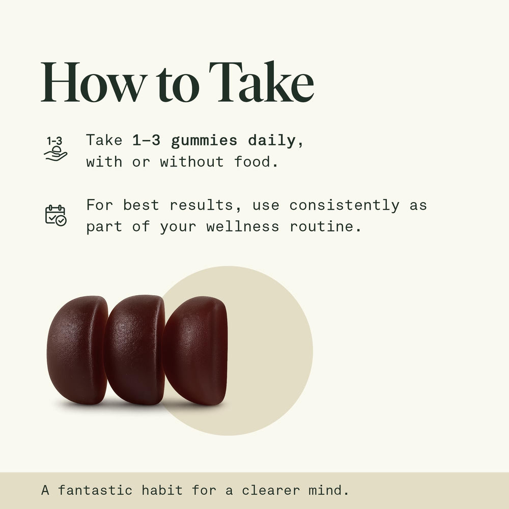 Fantastic Fungi Memory Gummies nutrition panel highlights key brain-support ingredients.