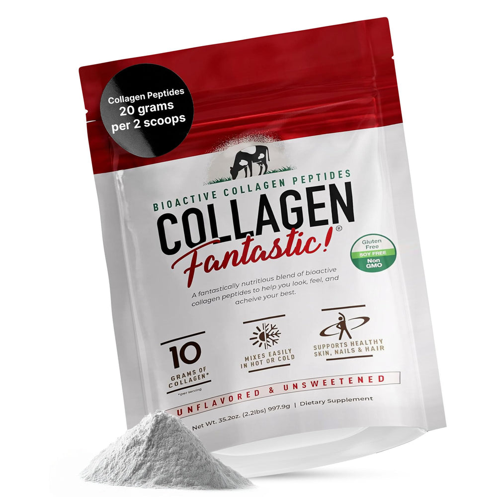 Fantastic Nutrition Collagen Peptides powder in a jar for daily joint and skin support