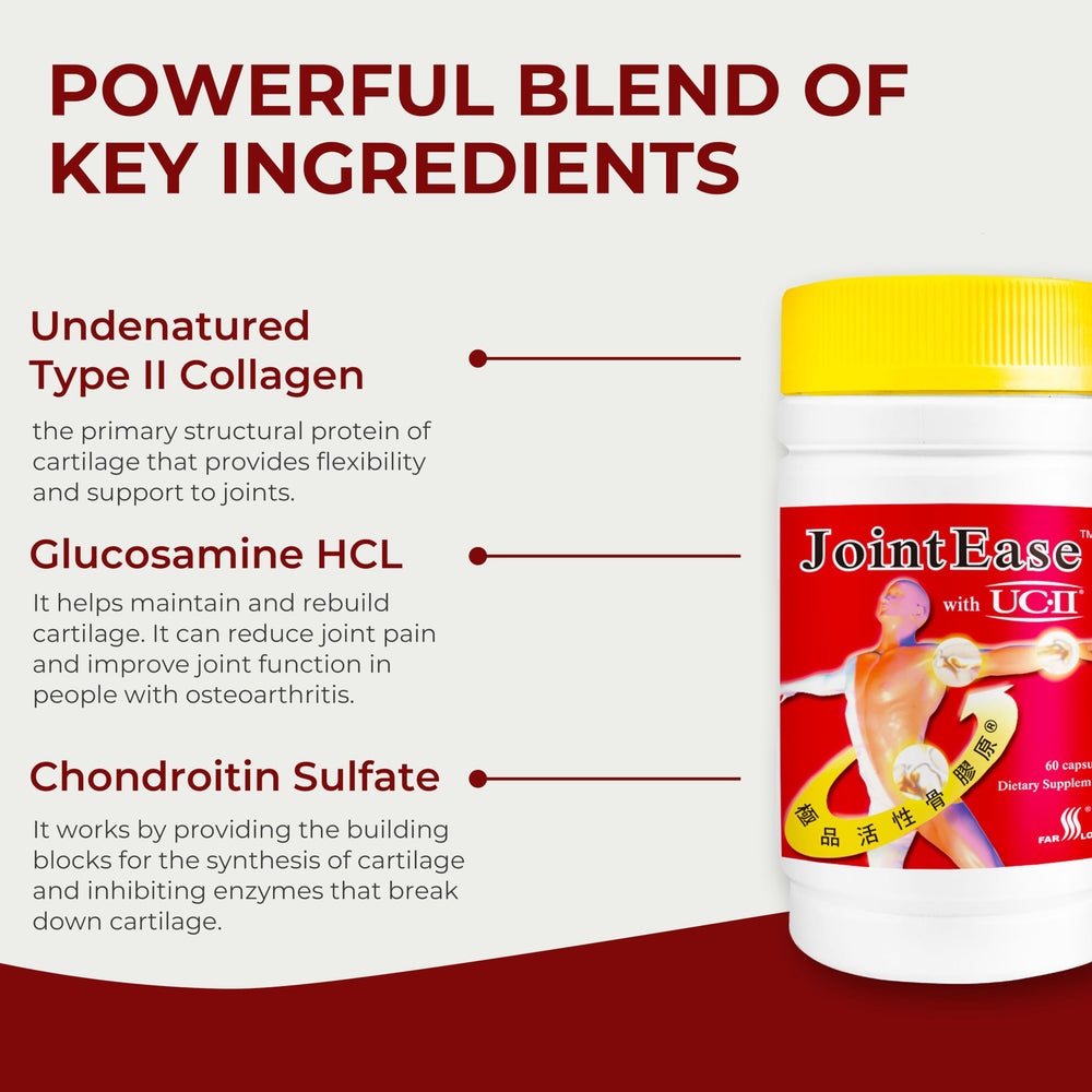 FAR LONG Glucosamine HCl capsules for joint comfort and flexibility.