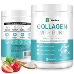 FARWIX Multi Collagen Burn Powder tub front view highlights metabolism support formula