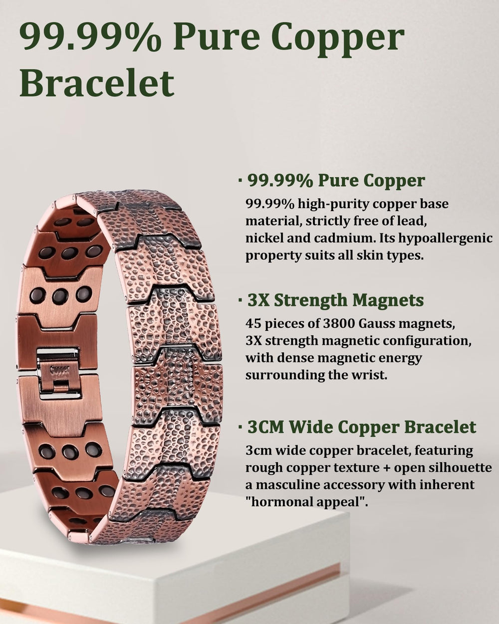 Fashtour 3X copper bracelet gift box presentation suggests a premium gift option