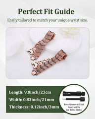 Fashtour 3X copper bracelet hammered texture close-up emphasizing rugged handcrafted appeal