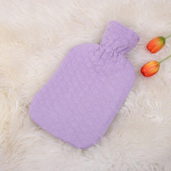 Fashy hot water bottle with secure screw cap ensures leak-free warming.