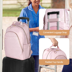 Fasrom nurse bag backpack side water bottle pocket for hydration