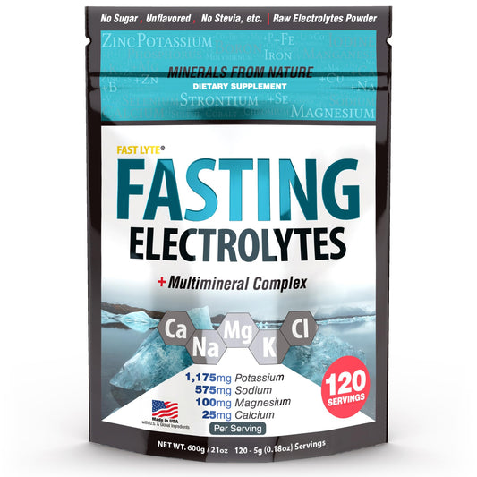 Fast Lyte bottle hero — unflavored electrolyte powder for keto-friendly hydration.
