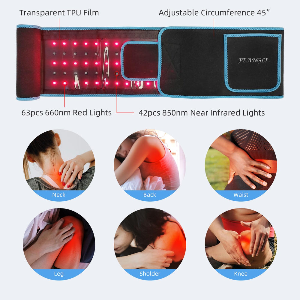 Feangli red light therapy belt TPU skin-friendly cover.