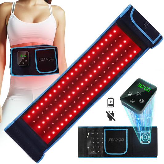 feangli red light therapy belt worn at the waist for targeted warmth and comfort.