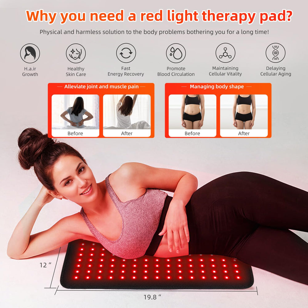 Feangli red light therapy pad for waist wrap supporting circulation and warmth.