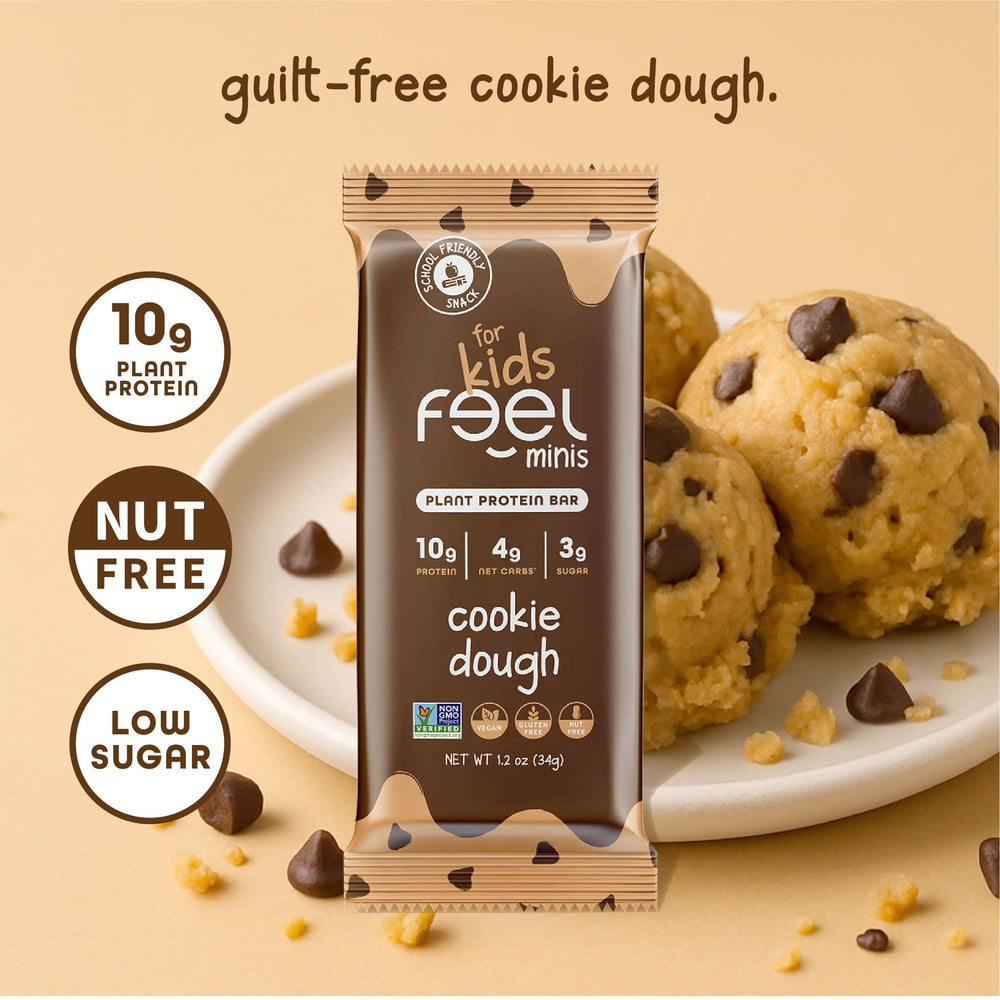 FEEL Bar Minis Cookie Dough gluten-free and nut-free badge