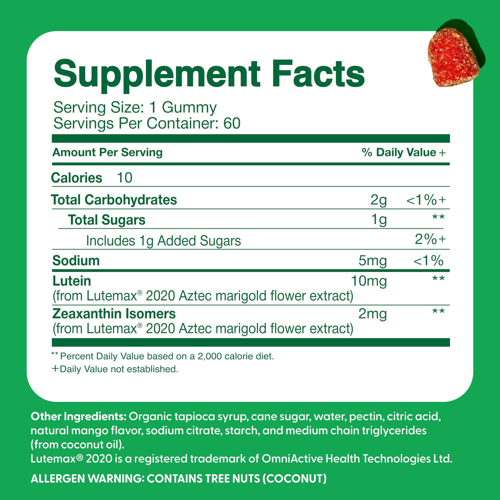 Gluten-free badge on Feel Great Kids Eyes gummies packaging.