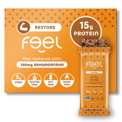 FEEL Sunbutta Choco Chip bar pack front shows keto-friendly plant protein snack