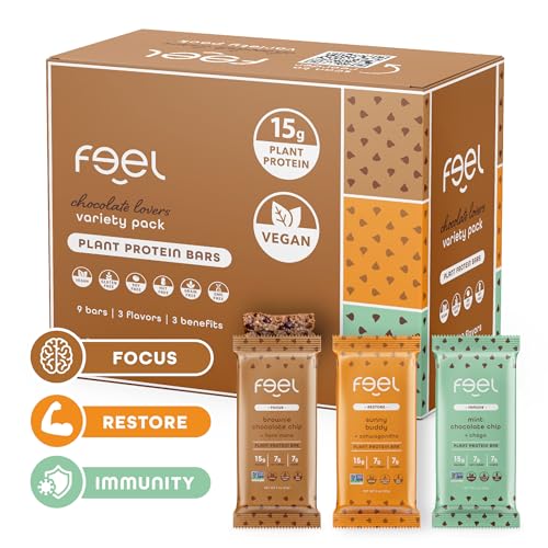 FEEL Vegan Protein Bars Chocolate Lovers pack front showing keto-friendly, gluten-free snack.