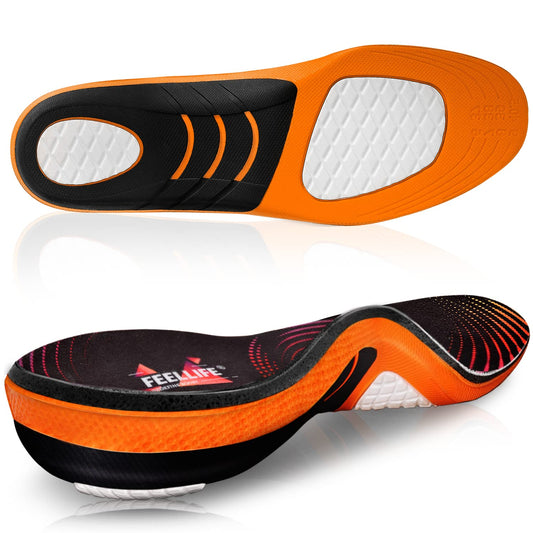 FEELLIFE plantar fasciitis relief insole with heel cradle supports arch for running