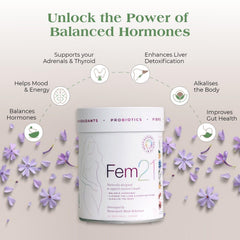 Fem21 label close-up highlights ingredients for informed use