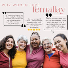Femallay easy-to-use packaging supports discreet, on-demand care.