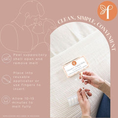 Reusable applicator included with Femallay Peach melts for precise dosing
