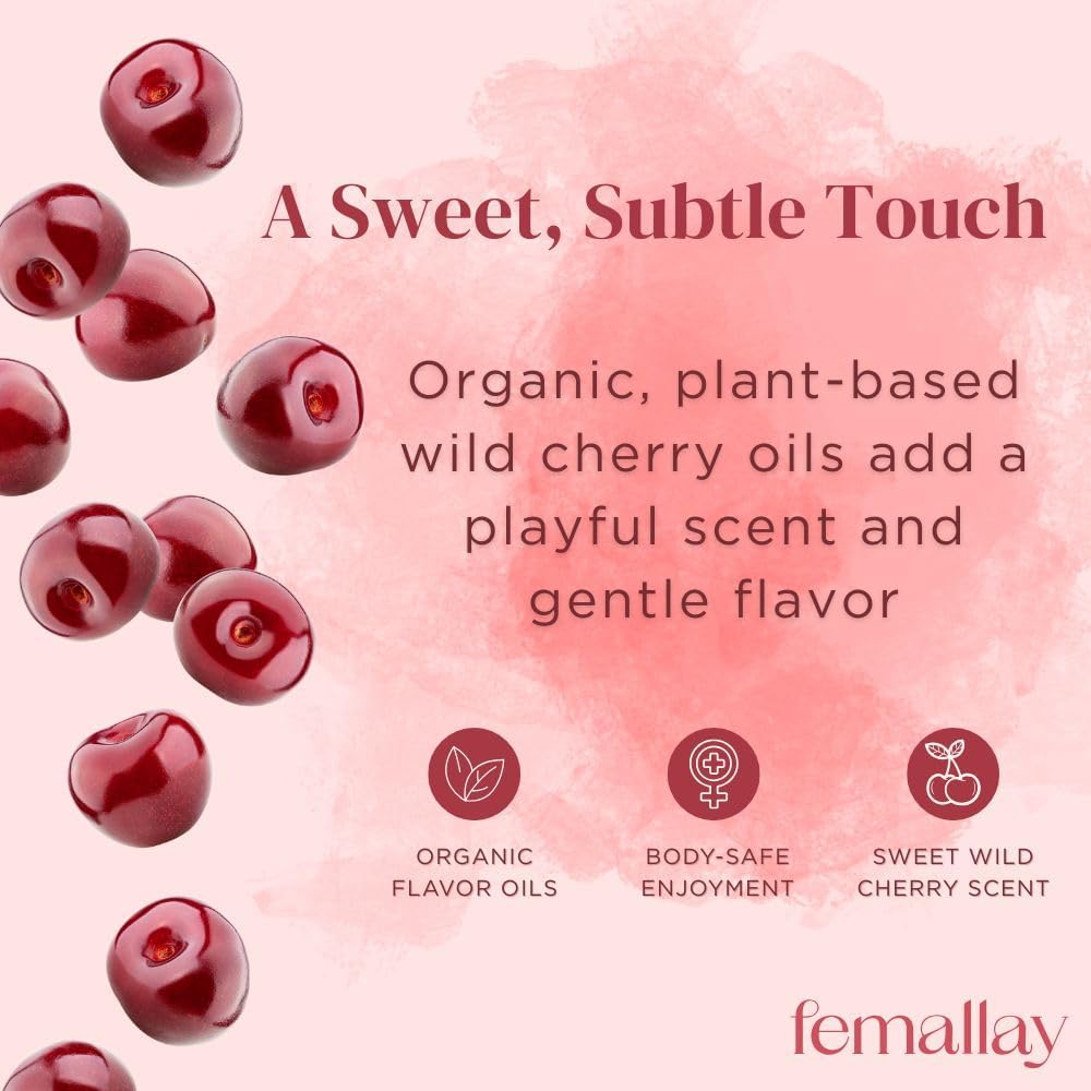 Femallay Wild Cherry Melts dissolving with body heat for smooth moisture.