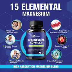 Pouring capsules from a bottle of Femmetra Magnesium Complex.