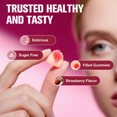Ingredients panel closeup highlights Omega-3, Ashwagandha, CoQ10 and L-Theanine.