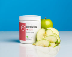 Fenix Nutrition Arginine Complete green apple powder-dissolve shows quick mix for pre-workout.