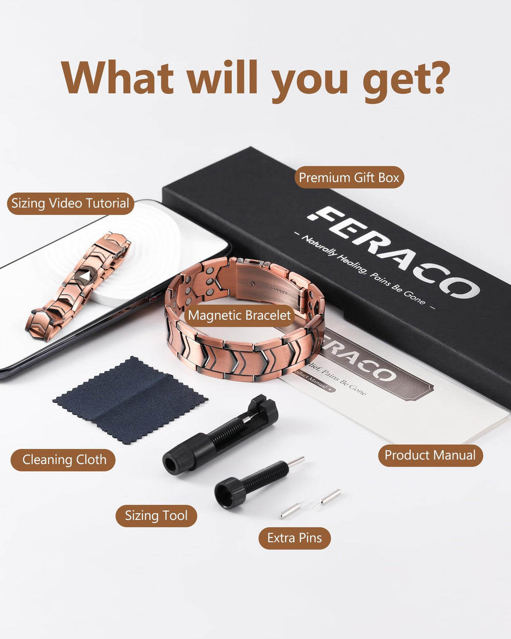 Feraco bracelet is versatile for work, leisure, or gifting.