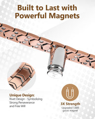 Feraco copper texture shows durable, oxidation-resistant finish for lasting comfort.