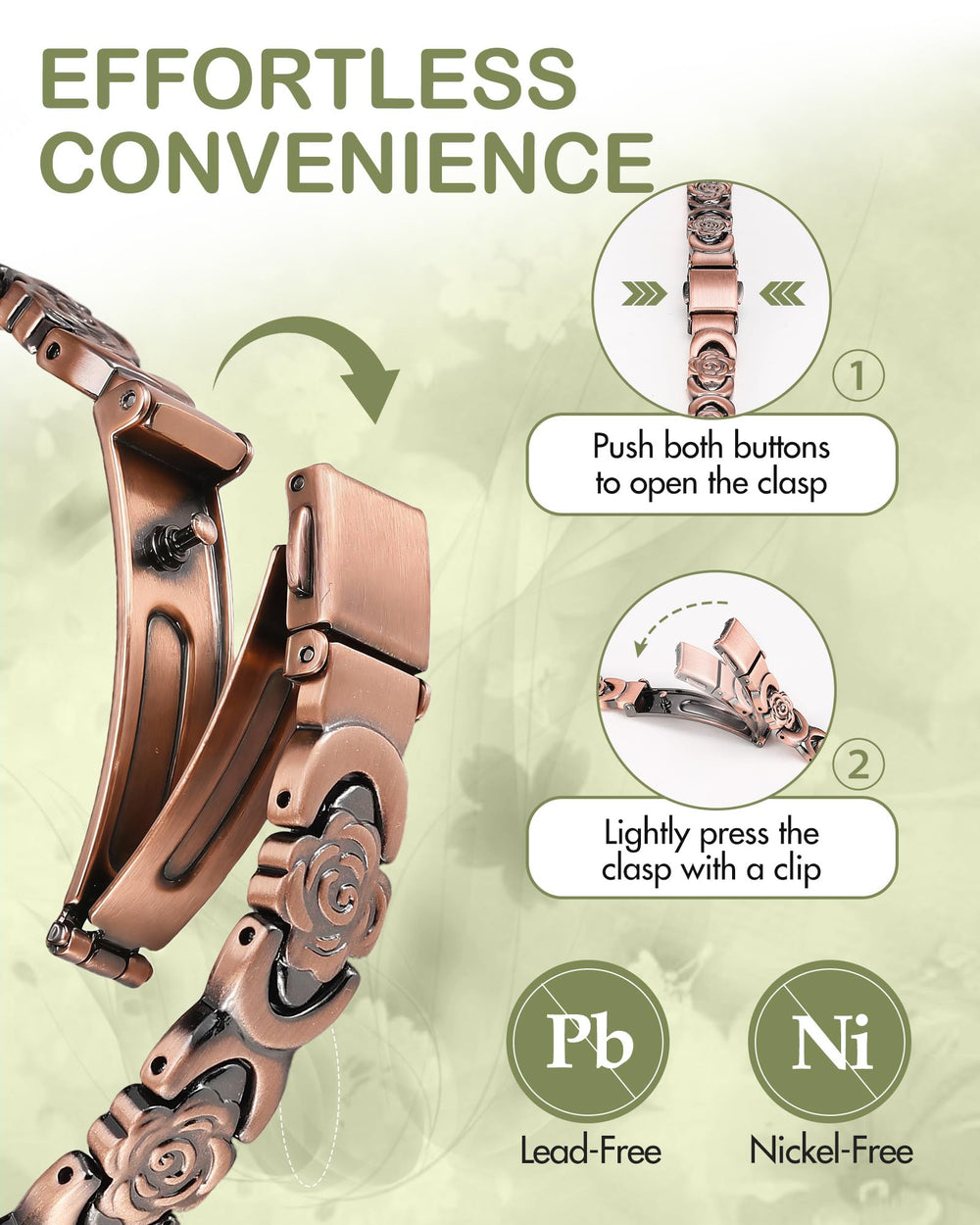 Feraco adjustable 8.07 inch fit with sizing tool