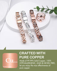 Feraco bracelet and ring set shown together