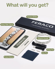 Feraco bracelet arrives in an elegant gift box, ready to gift.