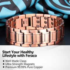 Feraco bracelet weight 97g for substantial feel on wrist