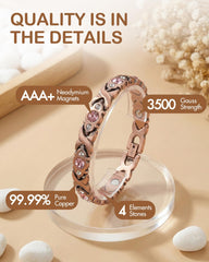 Feraco cubic zirconia crystal band on copper bracelet, adding subtle sparkle for day-to-night wear