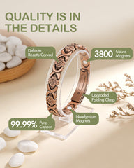 Feraco cubic zirconia sparkle on copper bracelet for subtle shine