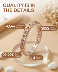 Feraco four-in-one energy stones detail for premium wearing experience.