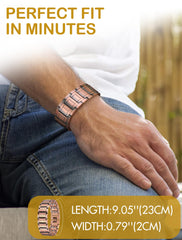 Feraco hypoallergenic copper bracelet with protective surface