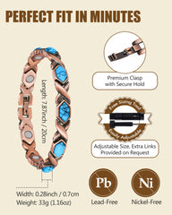 Feraco hypoallergenic copper jewelry free from lead and nickel.