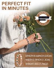 Feraco copper bracelet is hypoallergenic and nickel-free for skin-friendly wear.