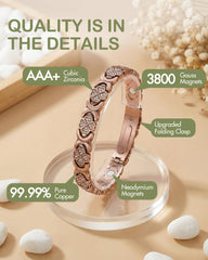Feraco Infinite Clover Bracelet detail reveals infinity and clover design.