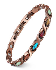 Feraco infinity Bohemia gemstone bracelet with turquoise for balanced style.