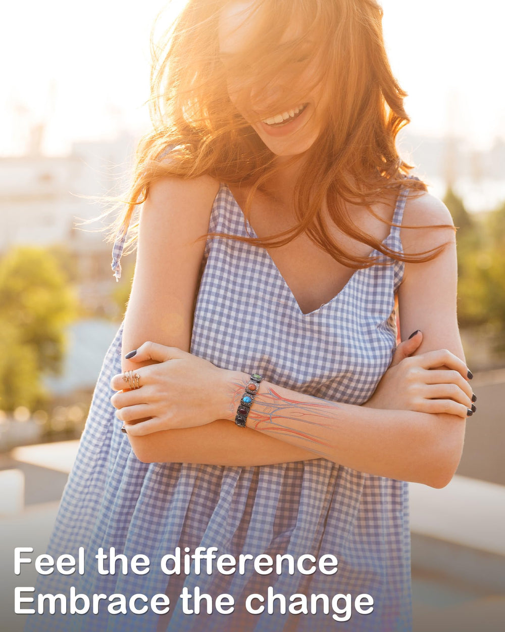 Feraco infinity-symbol design bracelet, adjustable for comfortable all-day wear.