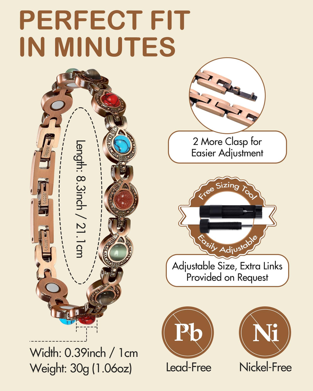 Feraco Lightweight Waterproof jewelry designed for all-day comfort