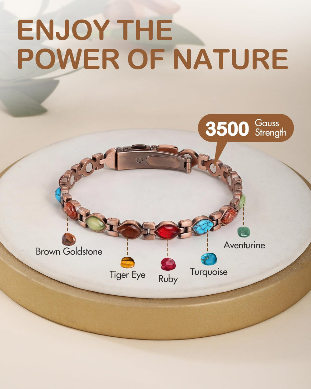 Feraco Luna infinity design on the wrist showcases elegant bohemian charm