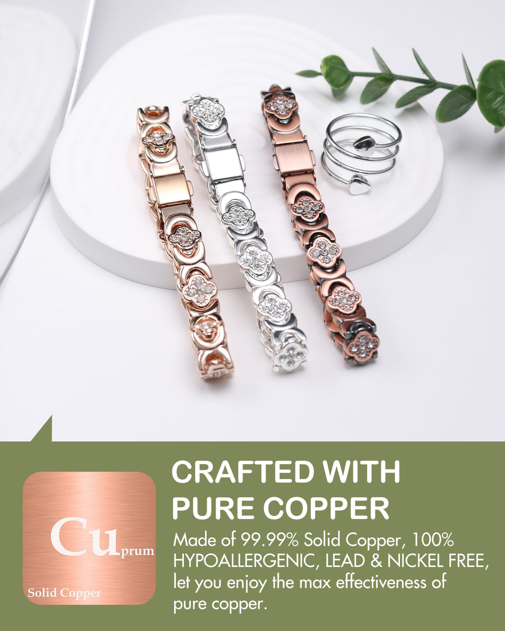 Feraco magnetic bracelet featuring neodymium magnets for everyday wear