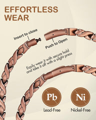 Feraco magnetic necklace neodymium magnets close-up illustrating strong magnetic hold.