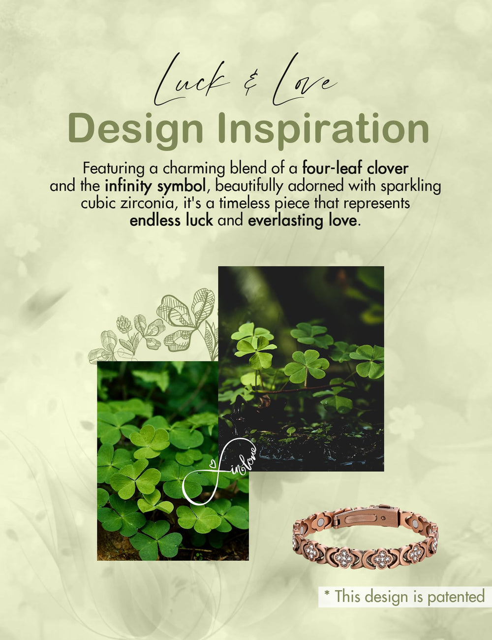 Sizing tool included for a comfortable, customized fit on Feraco bracelet.