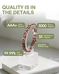 Feraco bracelet with cubic zirconia sparkles for elegant everyday style