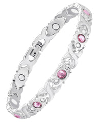 Feraco pure copper bracelet for women with infinite clover detail and elegance.