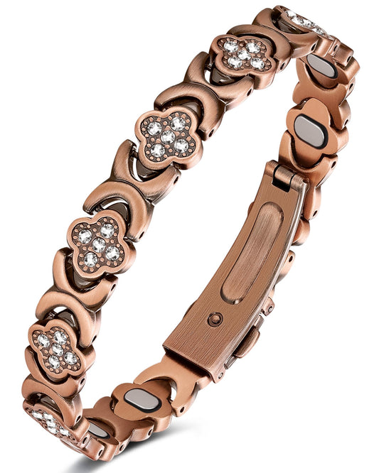 Feraco Pure Copper Bracelet for Women with refined copper shine for daily wear